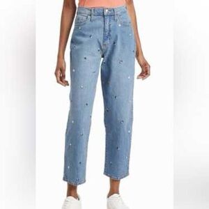 Universal Thread Floral Embroidered Vintage Style Jeans